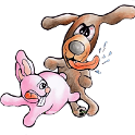 hund-jagt-hase-illustration-comic-individuell-cartoons-zeichnungen-mausebaeren