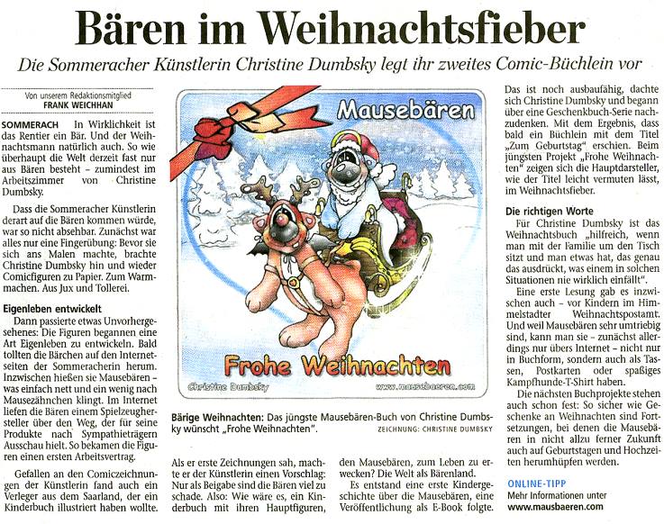 Mainpost presseartikel Mauseb&auml;ren, mausebaeren, mauseb&auml;r, mausebaer